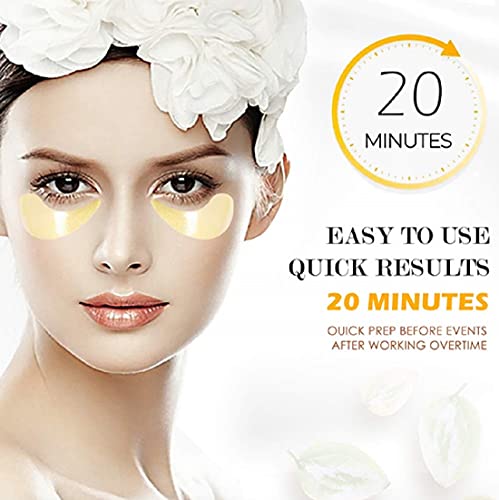 24k Gold Under Oche Máscara para reduzir círculos escuros e olhos inchados | Hydro gel colágeno 60pcs