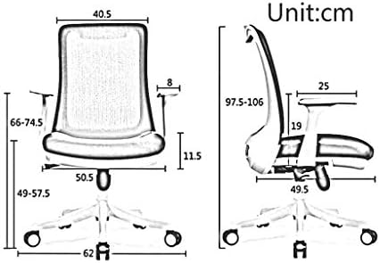 Cadeira de escritório ygqbgy giratória suporta lombar ergonômica Cadeira de malha respirável altura ajustável