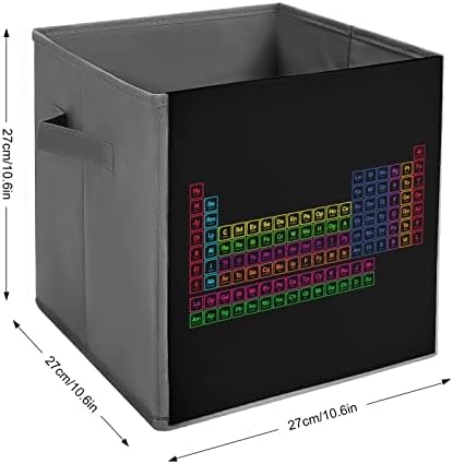 Rainbow Chemical Element Grandes Cubos Bins de armazenamento Caixa de armazenamento Caixa de armazenamento Caixa de