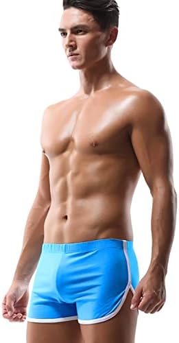 Masculino boxers de algodão masculino de moda casual de retalhos de retalhos