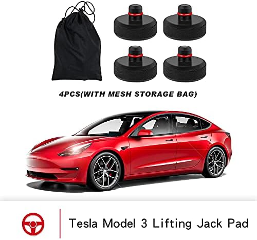 Tesla Jack Pad Floor para o modelo 3/y/s/x protege a bateria e a tinta adaptadora de macacos com bolsa de armazenamento, encaixa -2023 All Tesla Veículo