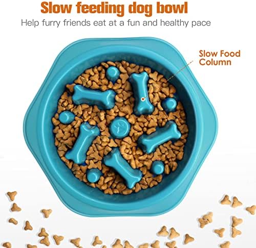 Tigela de cachorro de alimentação lenta upsky tigela anti-atingida de pipzadela de cachorro mais lenta, bloat interativo pare