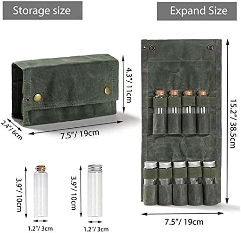 Kuyyfds especiarias, kit de viagem de especiarias com saco de especiarias portáteis Bag de armazenamento 9pcs Mini garrafa de tempero