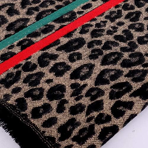 Uxzdx CuJux inverno candmere lenço de lenço de leopardo feminino de xale lenços de borla de borla quente capa de capa vermelha