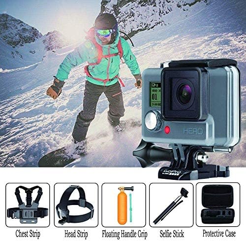 Navitech 18-in-1 Action Camera Accessories Combo Kit com EVA Case-Compatível com Actman Action Camera Native True 4K