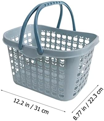 Doitool ovo cesta de cesto de plástico para shopping cesto pequeno cesta de brinquedos com alças de mercearia cesto