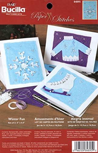 Bucilla Winter Fun Stitches Kit de cartão de feltro 84895