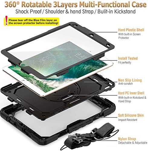 Seymac Stock iPad Air 3 2019 / Pro 10,5 '' Caso, caixa de proteção contra queda de corpo inteiro com o suporte da caneta protetor