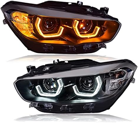 Acessórios para carros wingat compatíveis com 2015-2018 BMW 1 Série F20 120i 118i Reconsibe o conjunto do farol de LED de