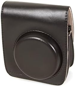Case de proteção para fujifilm Instax Mini Evo Câmera de couro preto de couro com cinta