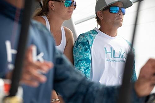 Huk Mens Cabeçalho duplo de manga longa | Camisa de pesca protetor solar