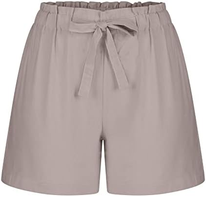 Shorts charella para adolescentes linho de linho de outono adolescente de largura de cintura alta bandagem reta de calças lisadas shorts femininos com zíper 3V