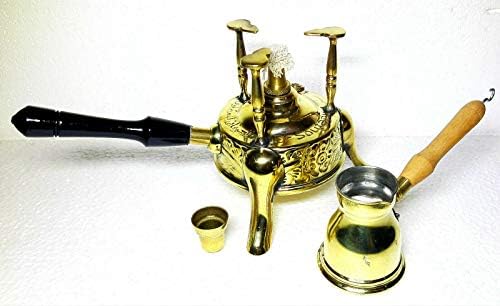 Grande Size Brass Turkish Coffee Hand Burner e 1 Pot Ibrik 73258