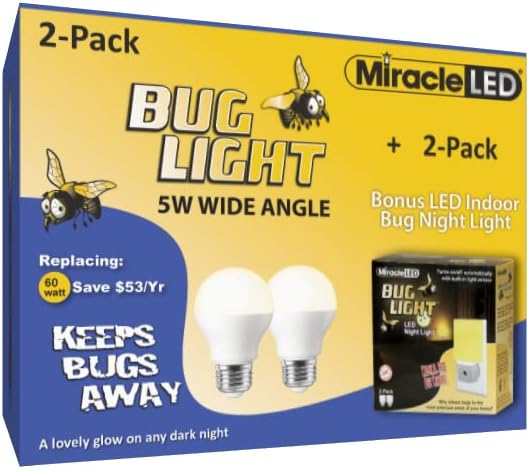 Miracleled o LED de proteção de pragas integrais original interior/bug bulb bulbão super economia pacote combinado de economia