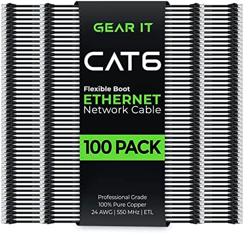 Cabo da Gearit CAT6 3 pés - CABO CAT6 ETHERNET, CAB CAT 6 ETHERNET, CABO CAT6 CABO, CABO DE PACTO CAT 6, CAB CAT 6, cabo de rede,