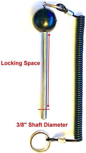 PIN de tração de tração PIN Pino reto - eixo de 3/8 , espaço de travamento 4-1/4 - pinos de seletor de pilha de peso universal.