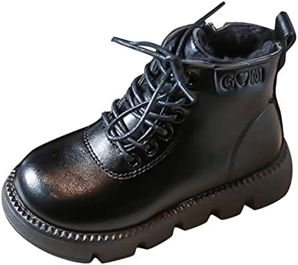 Fashion Spring e Autumn Children Boots Boys e meninas Botas de tornozelo grosso, sem escorregamento de sapatos de neve