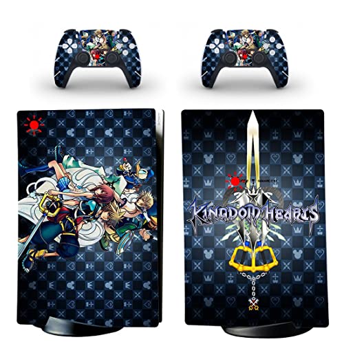 Jogo The Sora Kingdom Role-Playing PS4 ou PS5 Skin Stick Hearts para PlayStation 4 ou 5 Console e 2 Controllers Decal Vinil V11197