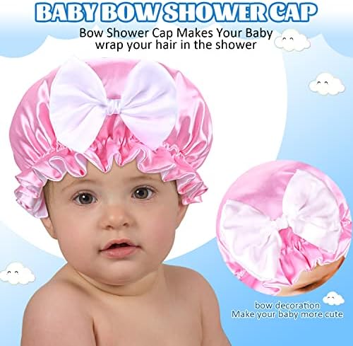 Danmy Kids Satin Bonnet Sleep Bap para bebês infantil garotinhas, cabelos encaracolados Captina de cetim ajustável para crianças