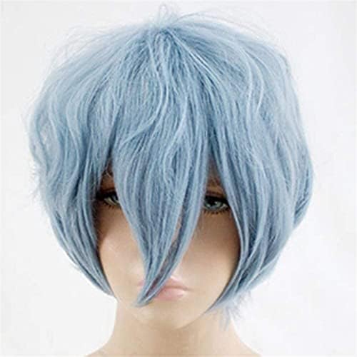 Xzgden Wigs Hair Wig Black Mulheres Anime Cosplay Wig Shigaraki Tomura Novidade Especial Grey-Blue High Temperature Silk