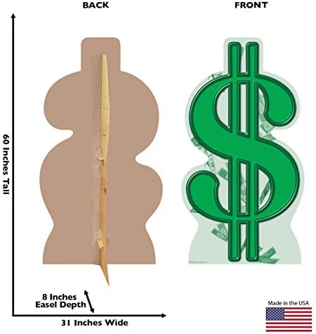 Gráficos avançados em dólar signo de plataforma de papelão recorte de papelão