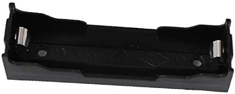 X-dree 1 x 3,7V 18650 Bateria 2 pinos Caixa de caixa de armazenamento ABS Caixa de caixa aberta preto 5 pcs (1 x 3,7 V 18650
