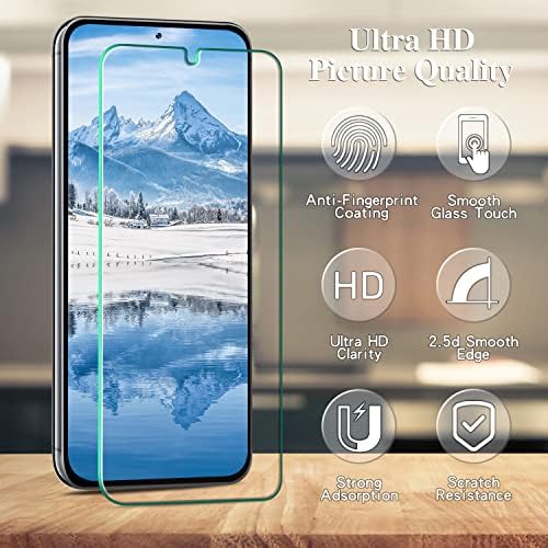 Protetor de tela Pokolan [3-PACK] para o vidro temperado de 6,1 polegadas do Samsung Galaxy S23 5G, de 6,1 polegadas, suporta o leitor