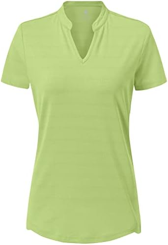 GOPUNE Women's V Neck Golf Polo Camisetas de colarinho de colarinho curto tênis rápido seco