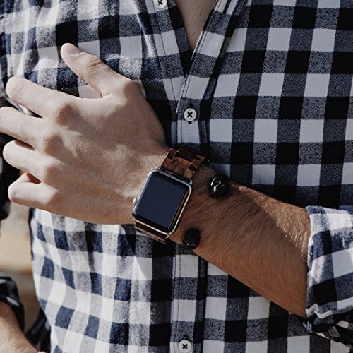 Woodcessories - Banda Compatível com Apple Watch Series 1-5 Feita de madeira real, ecossrapia