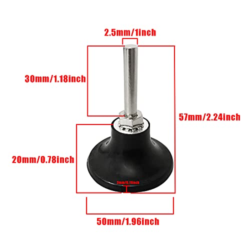 2pcs 1 polegada Roloc Disc Pad Pad Haste com haste de 1/4 para polir ferramentas e sanders de rotação redonda