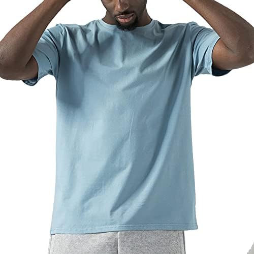 Camisetas de verão para homens Moda de verão gelo algodão de seda colorida Solid cor camiseta