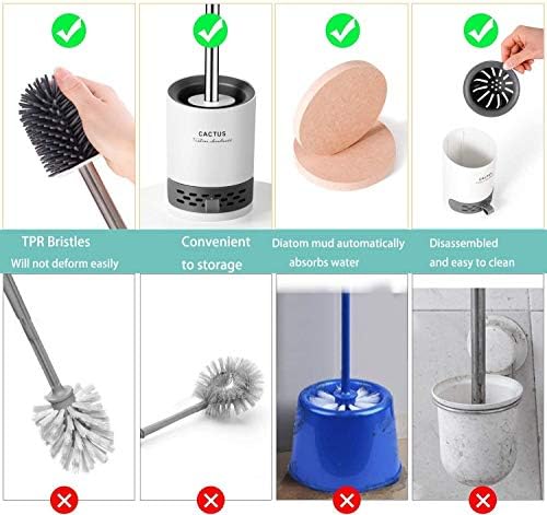 Escova de vaso sanitária sem cantos mortos pincel de vaso sanitário doméstico kit de limpeza de cabelo macio de cabelos macios