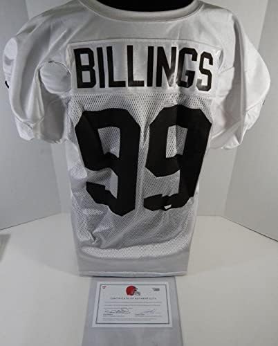 2017 Cleveland Browns Andrew Billings 99 Game usou White Practice Jersey 54 458 - Jerseys de jogo NFL não assinado usado