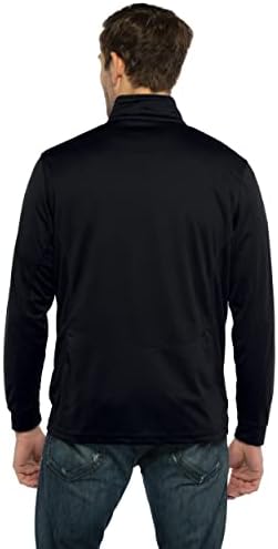 Vantage Apparel Micro -Mesh Micro -Mesh Pullover de Zip Black 1/4