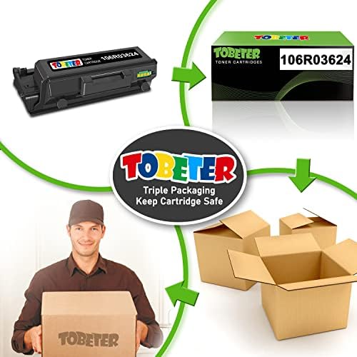 Substituição de cartucho de toner compatível com tabeter para Xerox 106R03624 106R03623 Compatível para Xerox Phaser 3330 Centro de trabalho 3335 3345 Impressora a laser da série Extra Alto rendimento 15.000 páginas