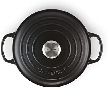 LE CREUSET Signature Iron fundido redondo caçarola, 26 cm - Cetim preto