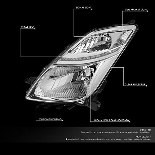 Motor de DNA HL-HD-TPRI06-CL1 Par de faróis compatíveis com 2006-2009 Prius, sem ajustes de modelos de halogênio de fábrica, Habitação