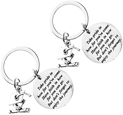 Didiseaon 2pcs keychain de metal key metal anel keychains de keychains gradchains Bag Keychain Keychains Chave de