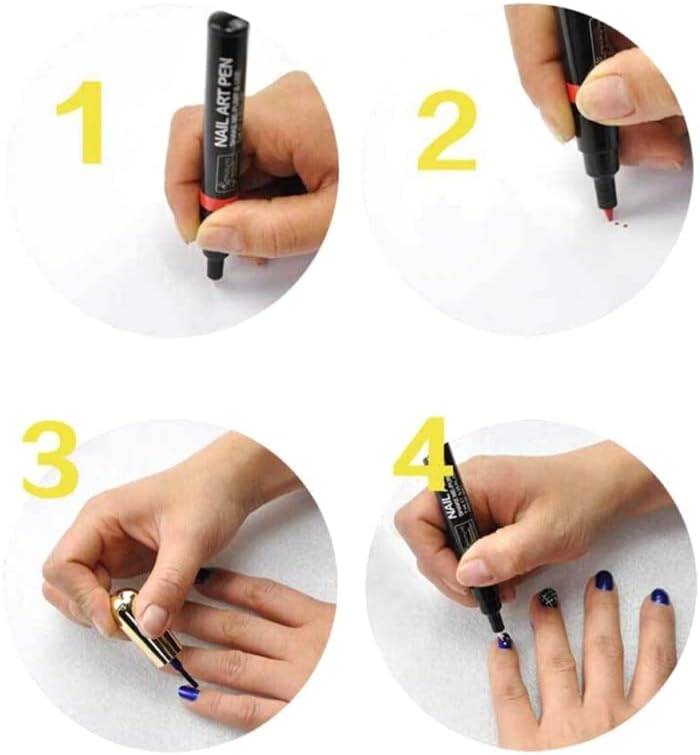 Ferramentas de arte de unhas de beleza 16 cores Ponto de caneta Pintura DOT desenho UV Design de gel Manicure Tools Pen da arte da unha -