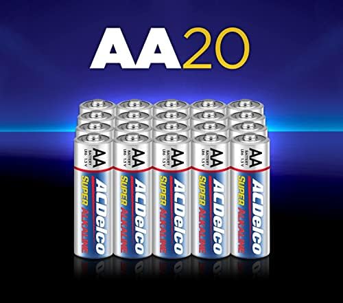 ACDELCO BATERIAS AA AA AA ACDELCO, Bateria máxima Super alcalina, prateleira de prateleira de 10 anos e baterias AAA AAA de 48