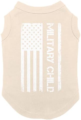 Bandeira americana infantil militar - camisa de cachorro
