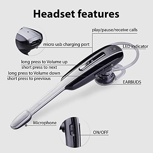 Tek Styz Headset Compatível com Dell XPS 15 - L521x no Ear sem fio Bluetooth Ruído cancelando o fone de ouvido