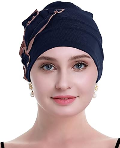 OSVYO Cotton Chemo Hat Beanie Headwear para câncer de tampa feminina para perda de cabelo