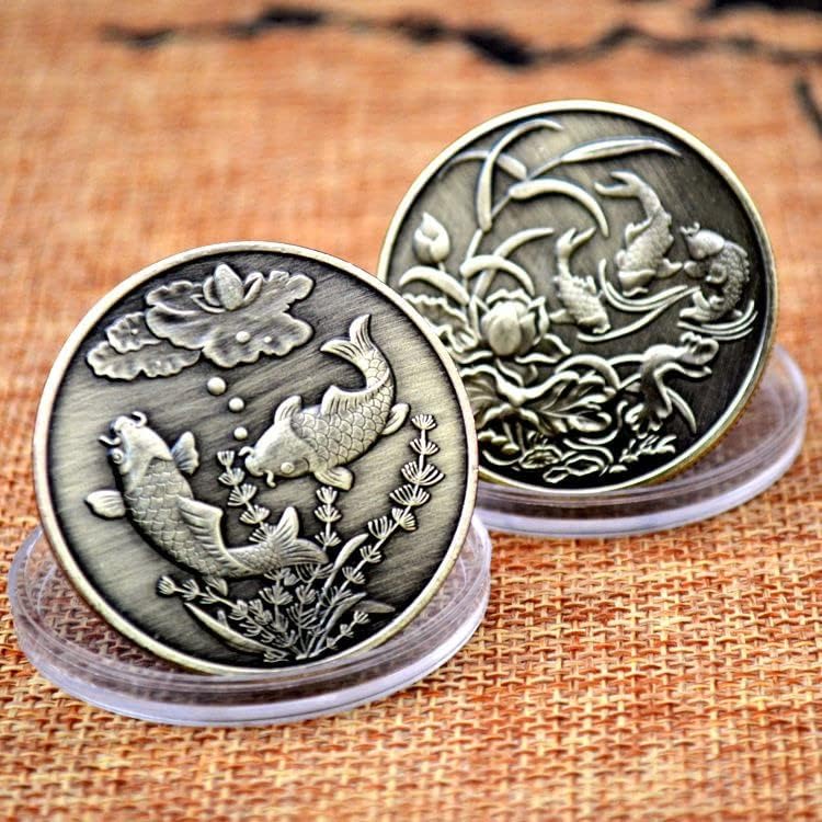 Lucky Coin Koi Fish Comemorative Coins Gifts