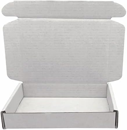 Pequenas caixas de transporte 6x4x1 polegadas, caixa de papelão corrugada branca 50 pacote