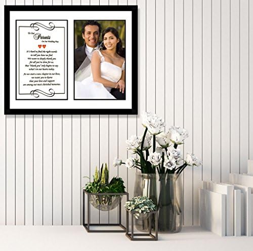 Presentes de poesia Presente de casamento dos pais, no dia do casamento da noiva e no noivo, adicione a foto 4x6 ao quadro de 8x10
