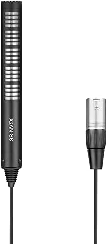 Saramonic 6.5 Micro de espingarda direcional Pro com cabo XLR integrado e pára -brisas peludos preto