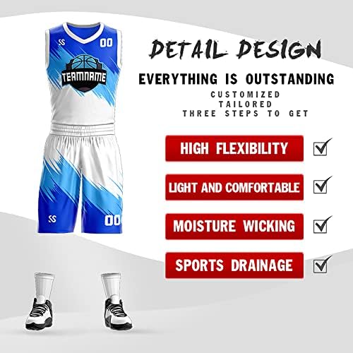 Kit de camisa de basquete de gradiente personalizado Nome da equipe e número de esportes personalizados para homens/jovens