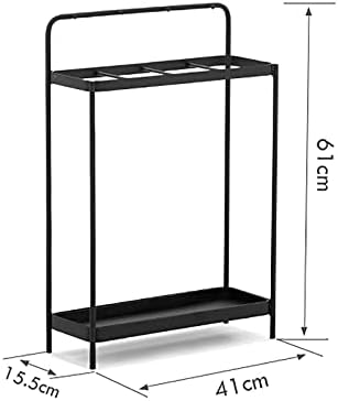 Razzum Umbrella Stands Metal com Bandeja de gotejamento removível 4 ganchos Rack de guarda