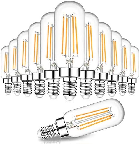 Bulbos de LED T6 reduzidos 60W equivalente, 6W 600lm E12 Edison Lâmpada Base Candelabra, 2700k Branco quente, lâmpada tubular